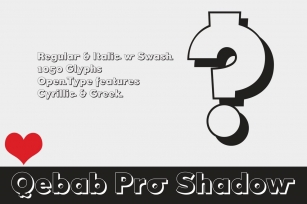 Qebab Pro Shadow Font Download