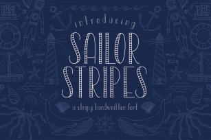 Sailor Stripes + Illustrations Font Download