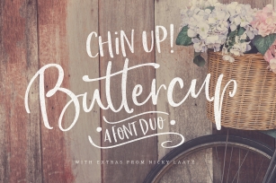 Chin Up Buttercup! Duo  Extras Font Download