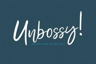Unbossy Font Download