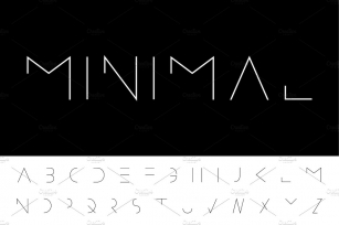 Minimalistic english alphabet Font Download