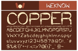 copper font Font Download