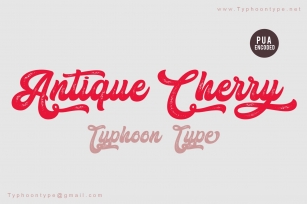 Antique Cherry font Font Download