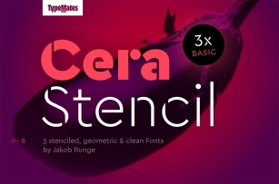 Cera Stencil Basic Family Font Download
