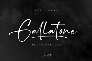 Gallatone // Signature  Extras Font Download