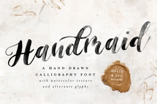 Handmaid SVG + Solid Font Download