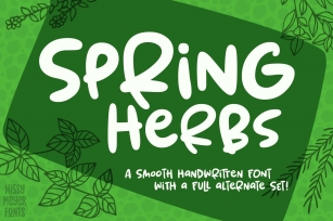 Spring Herbs: a fun bouncy font! Font Download