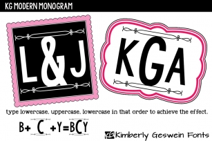 KG Modern Monogram Font Download