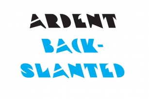 Ardent Backslanted Font Download