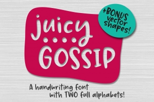 Juicy Gossip: cute handwriting font! Font Download