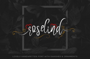 Roselind + Swashes  Ornaments Font Download