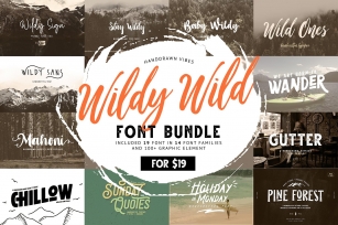 Wildy Wild Bundle! Font Download