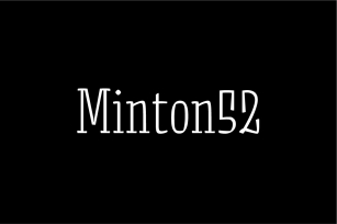 Minton52 font Font Download