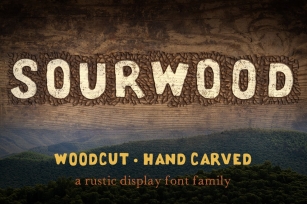 Sourwood: woodcut font family Font Download