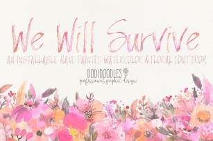We Will Survive Watercolor Font Download