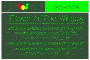 Flower In the Window Font Download