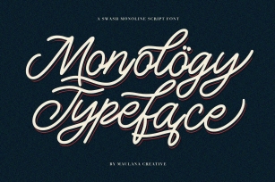 Monology Swash Script Vintage Font Download