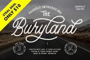 Buryland Typeface Collection + Bonus Font Download