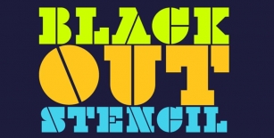 Black-Out Stencil Font Download