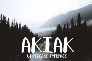 Akiak Bold Uppercase Handmade Font Download