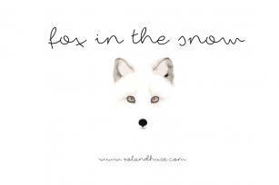 fox in the snow Font Download