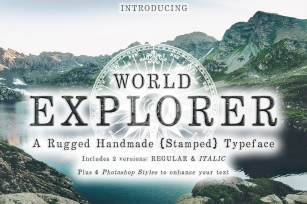 World Explorer Handmade Stamped Font Download