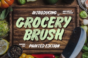 Grocery Brush  Hand (PLUS Extras) Font Download
