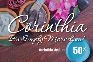 Corinthia Medium 50% Off Font Download