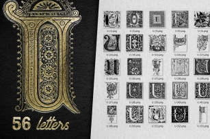 Vintage Letter U Vector And PNG Font Download