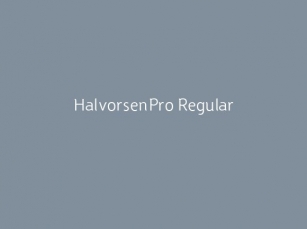 HalvorsenPro Regular Font Download