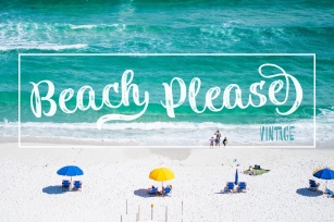 Beach Please Vintage 50% off Font Download