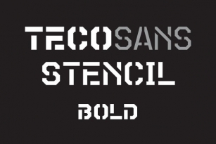 Teco Sans Stencil Bold Font Download