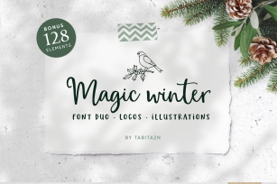 Magic Winter script font duo  logos Font Download