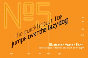 "No.5" Vector and OTF Font Download