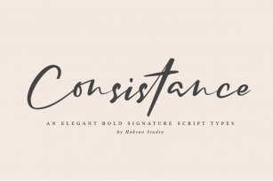 Consistance Bold Signature Script Font Download