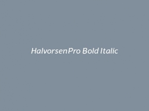 HalvorsenPro Bold Italic Font Download