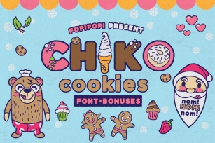 Chiko Cookies Typeface + Cute Bonus Font Download