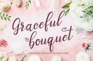 Graceful bouquet-lovely fontclipart Font Download