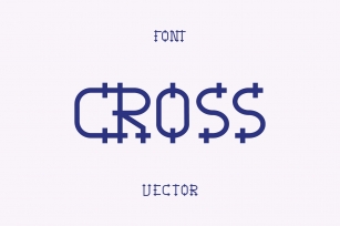 Vector. Cross Font Download