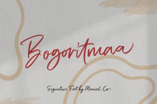 Bogoritmaa Signature font Font Download