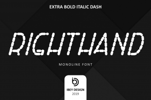 RightHand Extra Bold Italic Dash Font Download