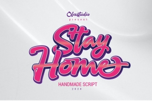 STAY HOME- Script Font Download