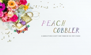 Peach Cobbler Handlettered Typeface Font Download
