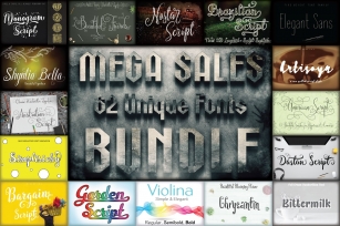 Mega Sales 62 Unique Bundle Font Download