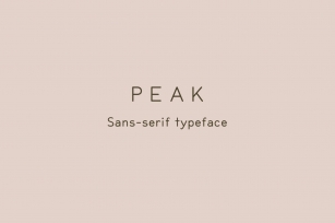 Peak, Sans-serif font Font Download
