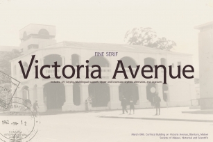 Victoria Avenue  Extras Font Download