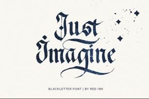 Just Imagine. Blackletter. Font Download