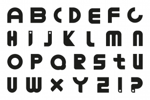 Alphabet set. Minimalist bw font. Font Download