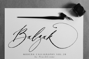 Balzak // Organic Calligraphy Font Download
