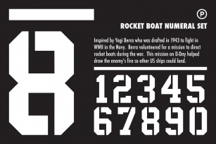 Rocket Boat Numeral Set Font Download